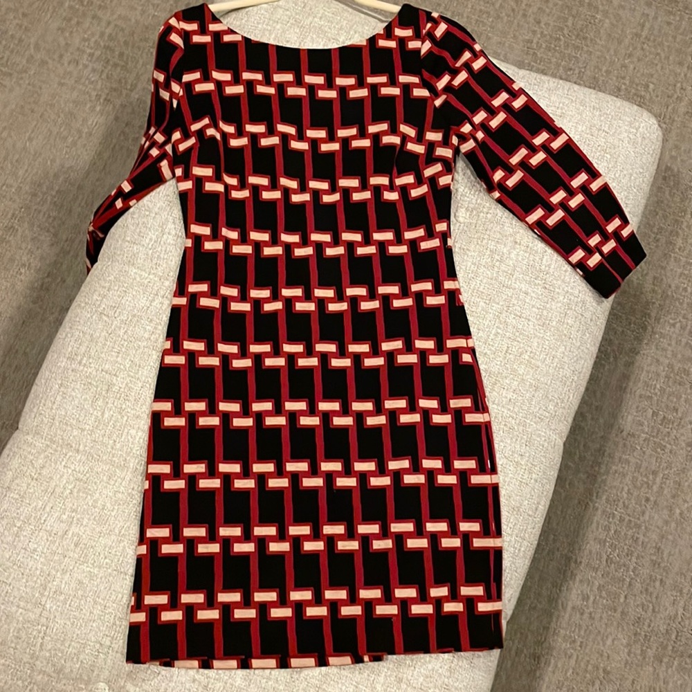 Wool 3/4 sleeve worn dress